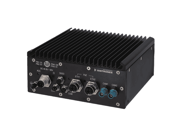 Sintrones iBOX-602P — Rugged NVIDIA Jetson Orin edge AI box for vehicles and robots.