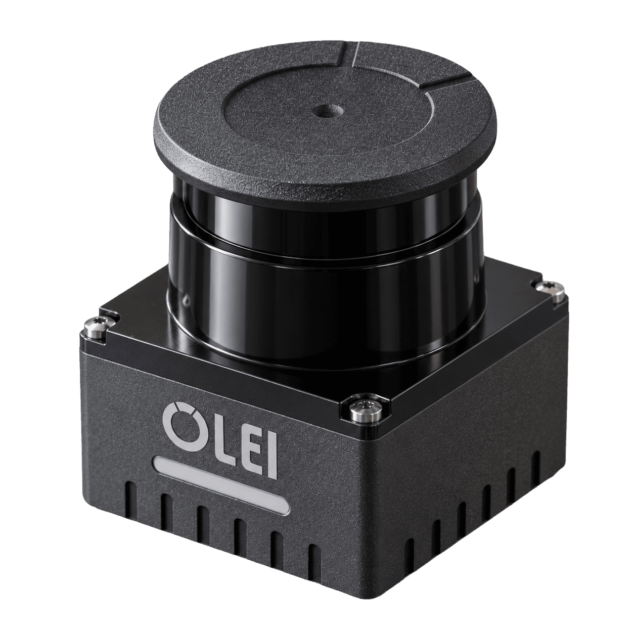 OLEI VF Series — Two 360° 2D scanners on one 65 × 65 mm footprint — zone logic or long-range point cloud.